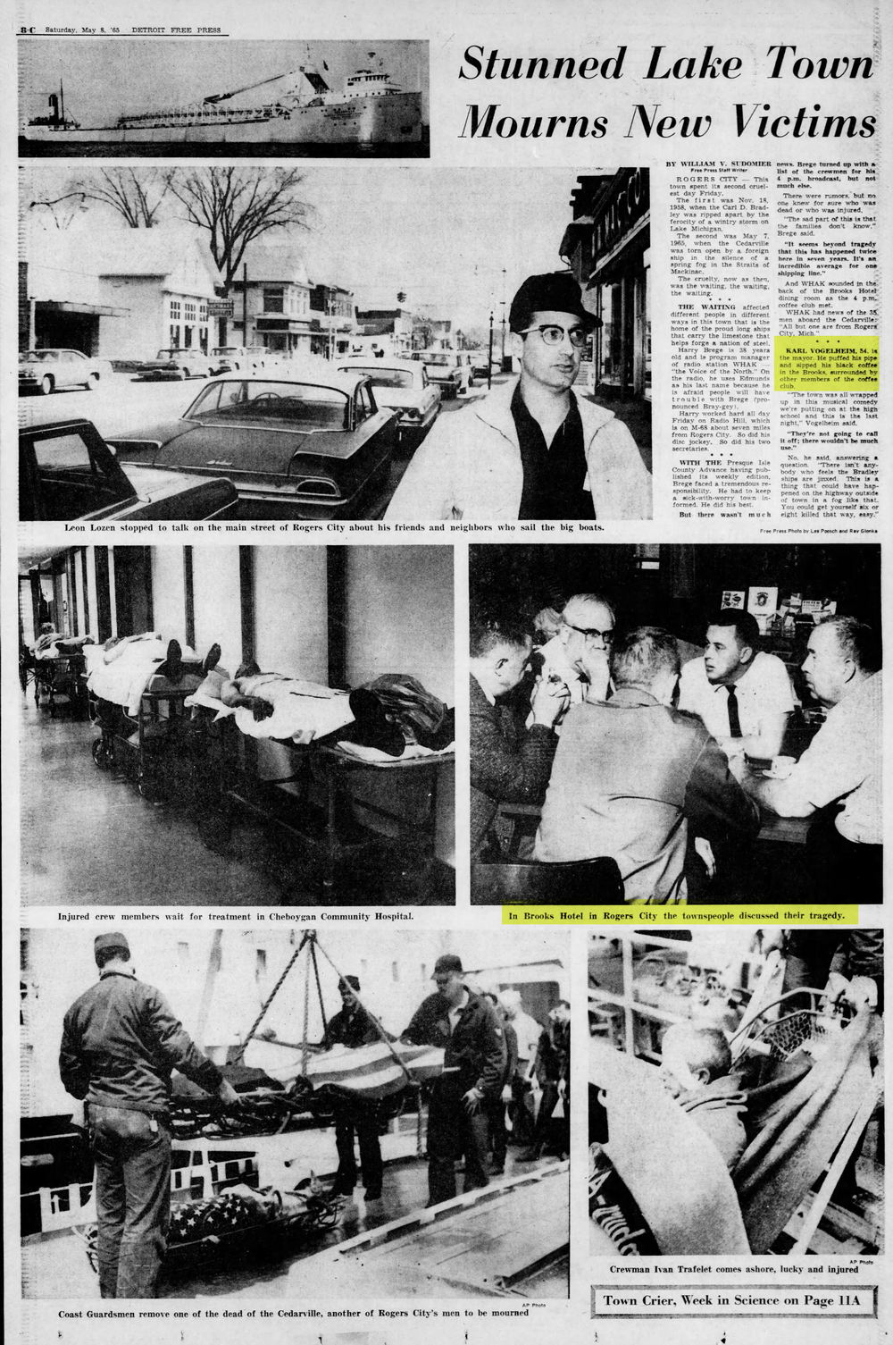 Brooks Hotel - May 8 1965 Sinking Of The Cedarville (newer photo)